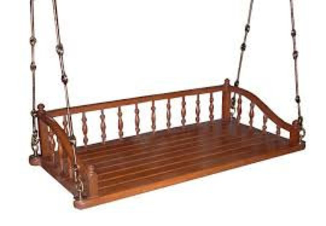 Indian handmade ceiling oonjal / solid wood porch jhula Etsy