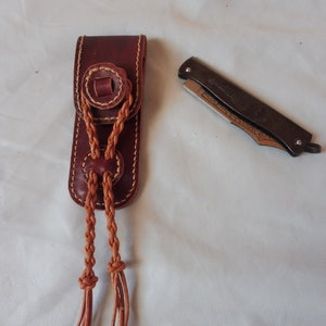 etui à couteau en cuir