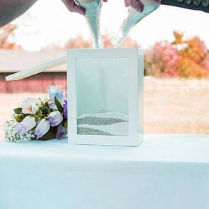 Wooden sand ceremony shadow box