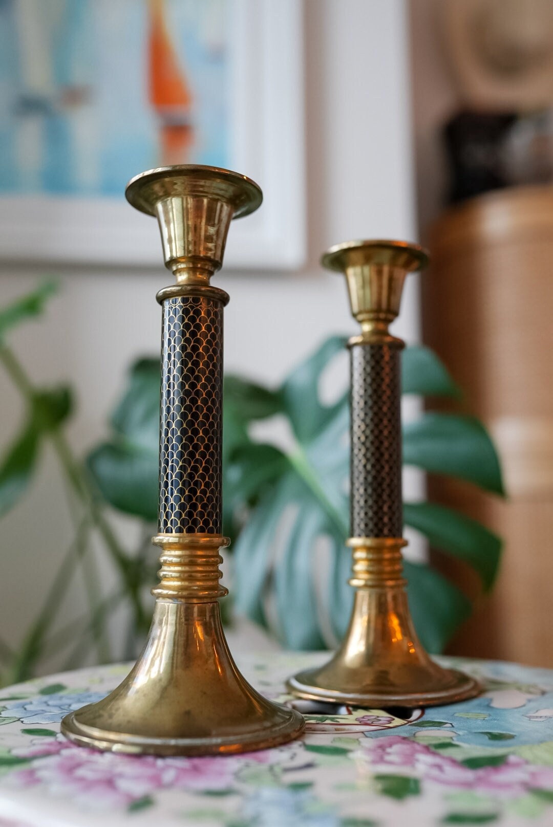 Vintage Pair Brass Candlestick Holders - Set of 2 - Etsy