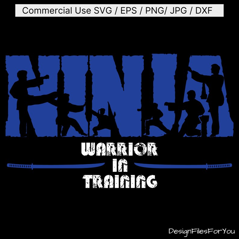 Download Ninja Warrior In Training SVG Ninja SVG Martial Arts | Etsy