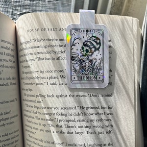 Marcador de mãe, Marcador de carta de tarô, Marcador magnético, Marcador de livro, Marcador holográfico, Marcadores para mãe, Presente de dia das mães, Marcador de esqueleto