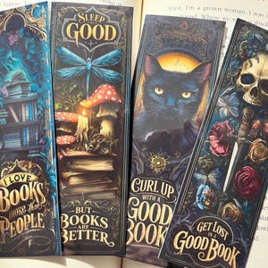 Gothic Fantasy Bookmarks: Dark Academia Book Lover Gift