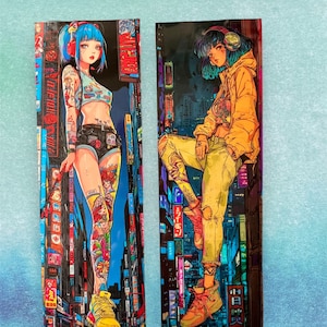 Anime Girl Bookmark: Japanese Manga Style, Laminated