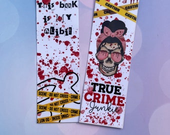 True Crime Junkie Laminated Bookmark Set