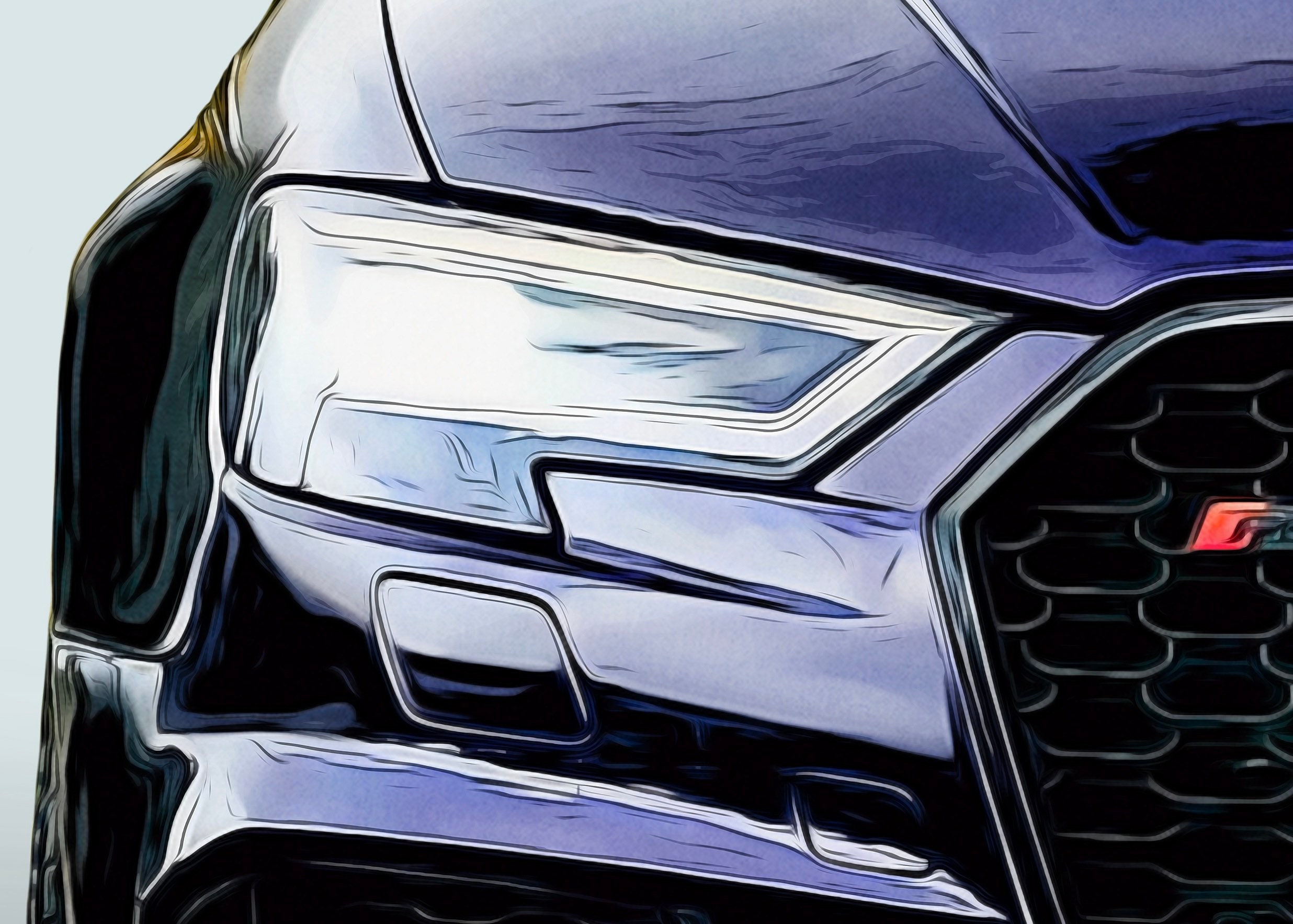 Poster Audi Rs3 Sedan Duvet Cover by Interlakes - Pixels