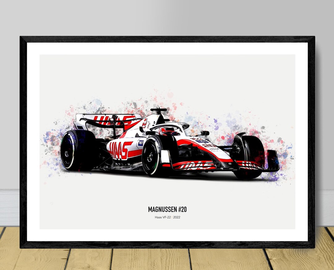 Hare Majestætisk svulst Magnussen Haas 2022 Formula 1 Poster Print Kevin Magnussen - Etsy