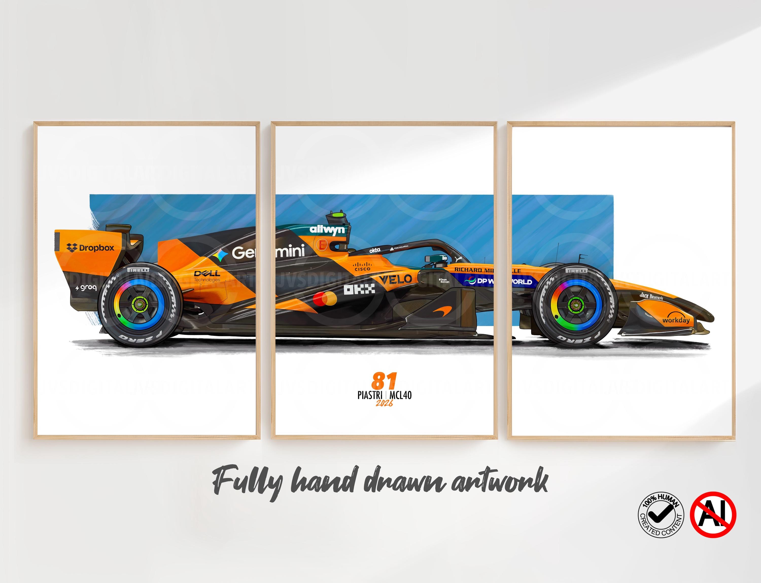 Mclaren F1 Poster Set: 2026 Lando Norris/oscar Piastri Art Print