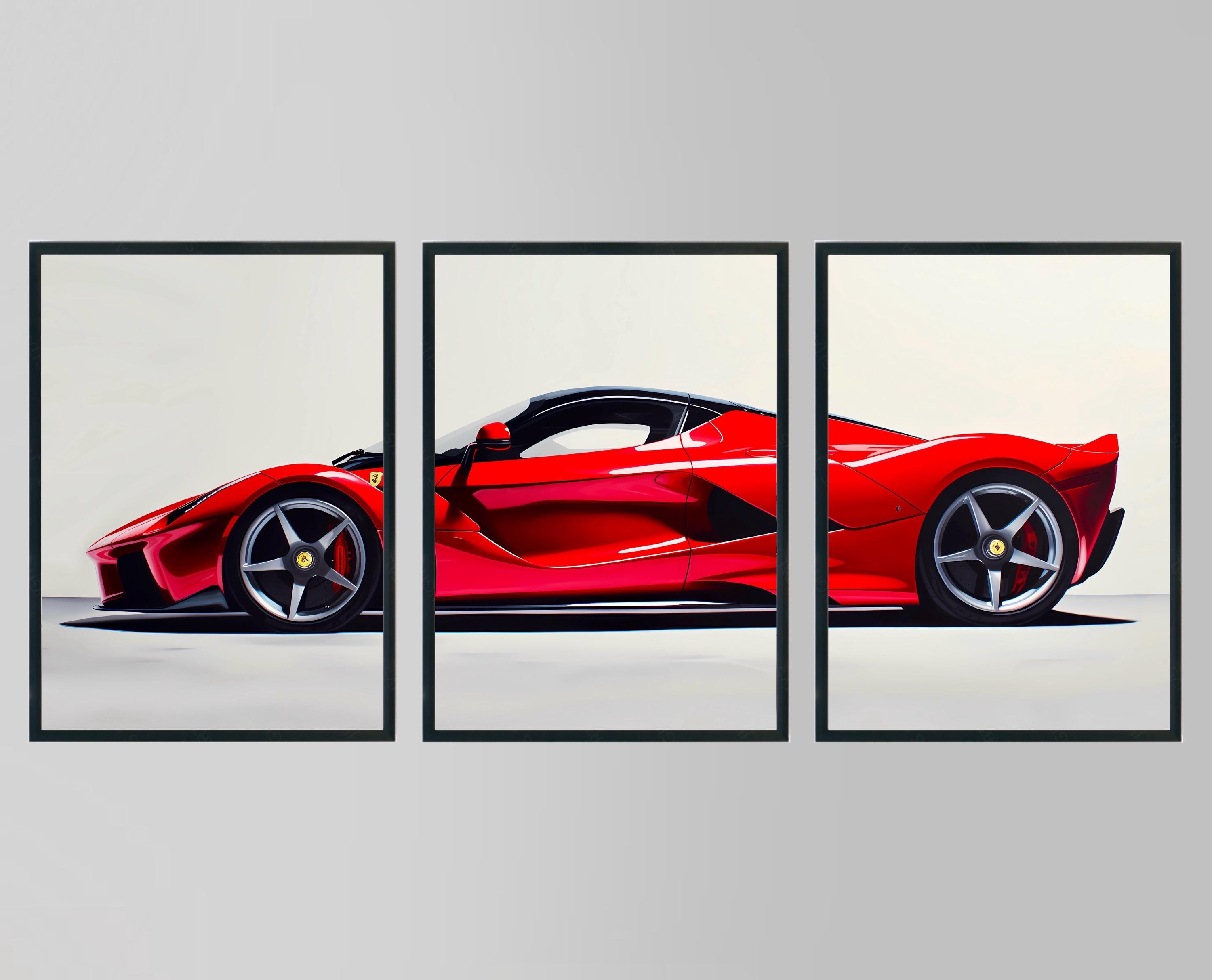 Ferrari Laferrari Poster Print Set: Supercar Wall Art NOT FRAMED