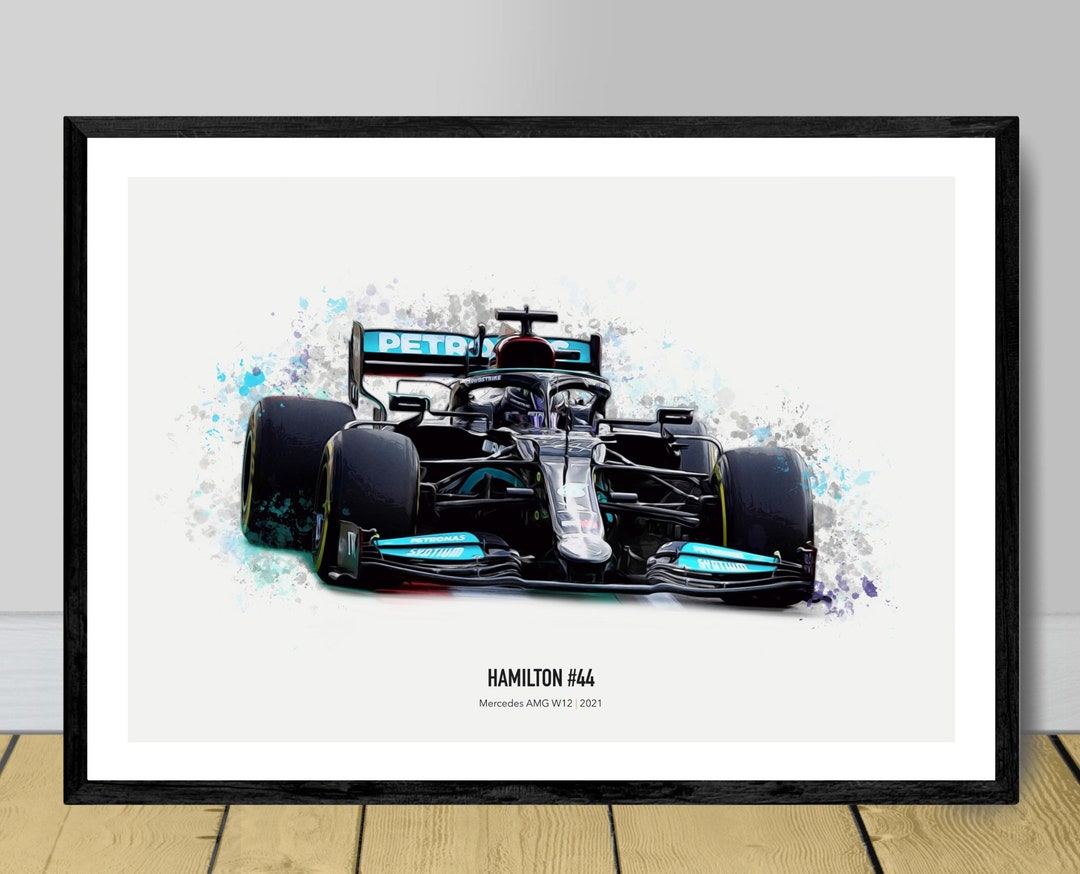 Poster Lewis Hamilton, Impression D'art F1, Mercedes, Style Vintage, Décoration Murale Fan
