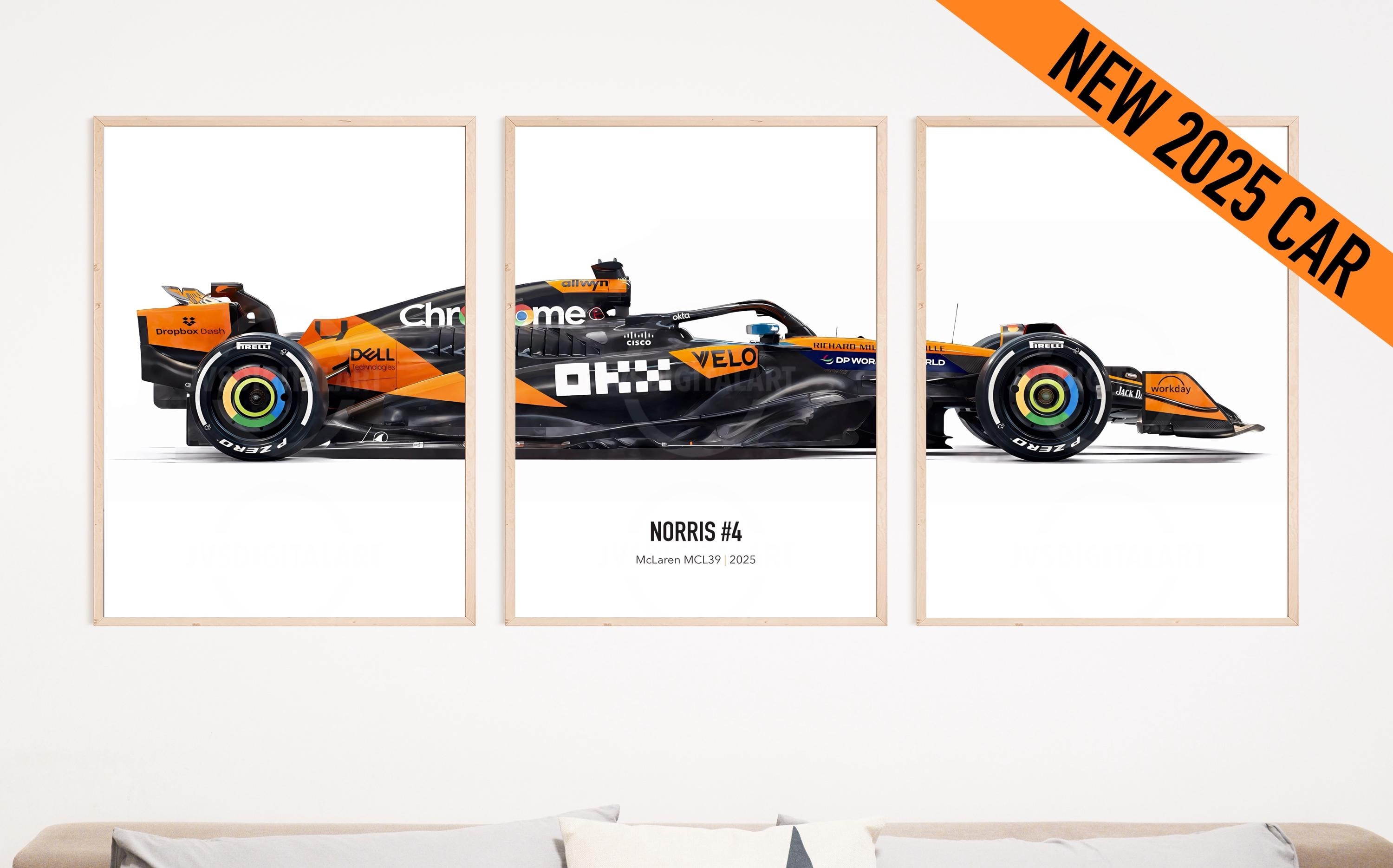 Mclaren F1 Poster Set: 2025 Lando Norris/oscar Piastri Art Print
