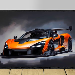 Impressão de pôster McLaren Senna, pôster McLaren, impressão Senna, pôster de carro, pôster de supercarro, arte de parede de carro McLaren