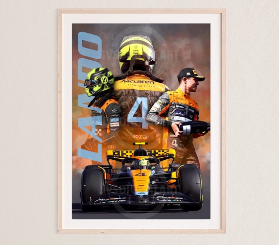 Poster McLaren MCL33 F1 – Art Pop, 20x30 Pouces, Décoration Murale Voiture