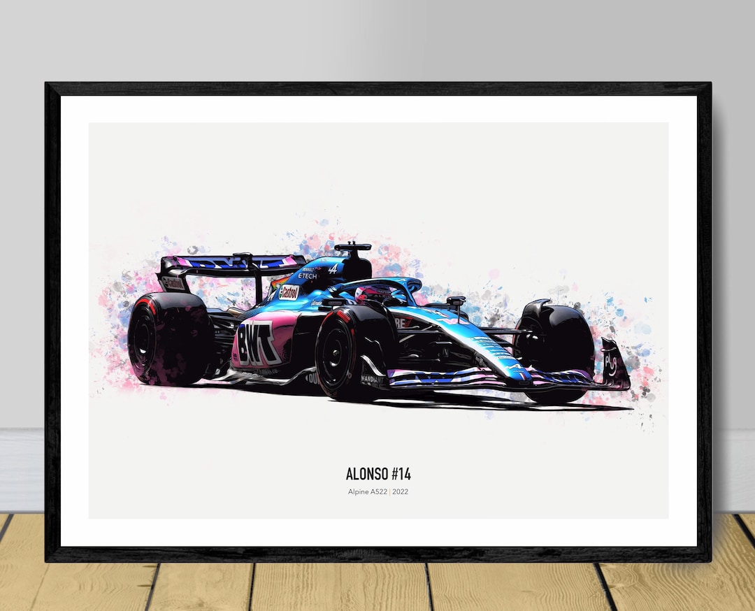 Alpine A521 Fernando Alonso 5-Piece - Poster – Formula Essentials