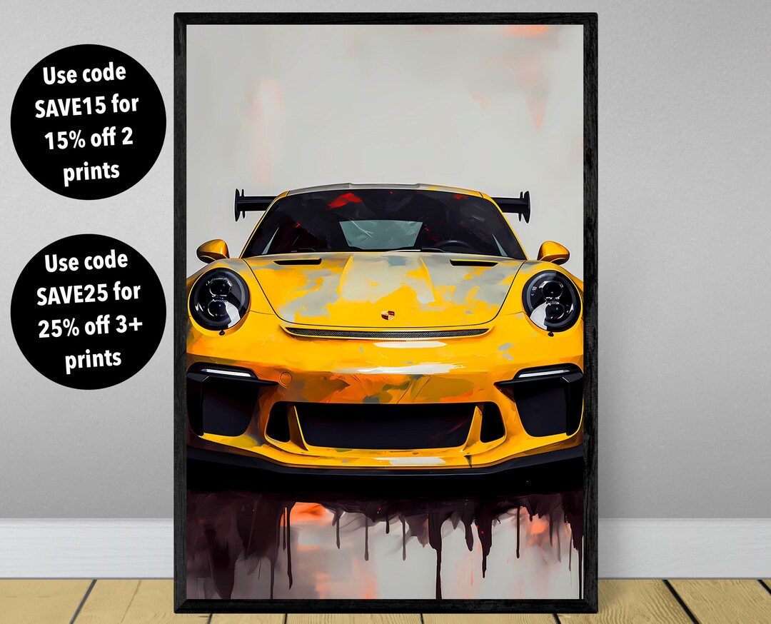 Buy Abstract Porsche 911 GT3 RS Poster Print, Porsche Poster, 911 Print,  Car Poster, Supercar Poster, Porsche Wall Art, 911 Car Wall Art Online in  India 