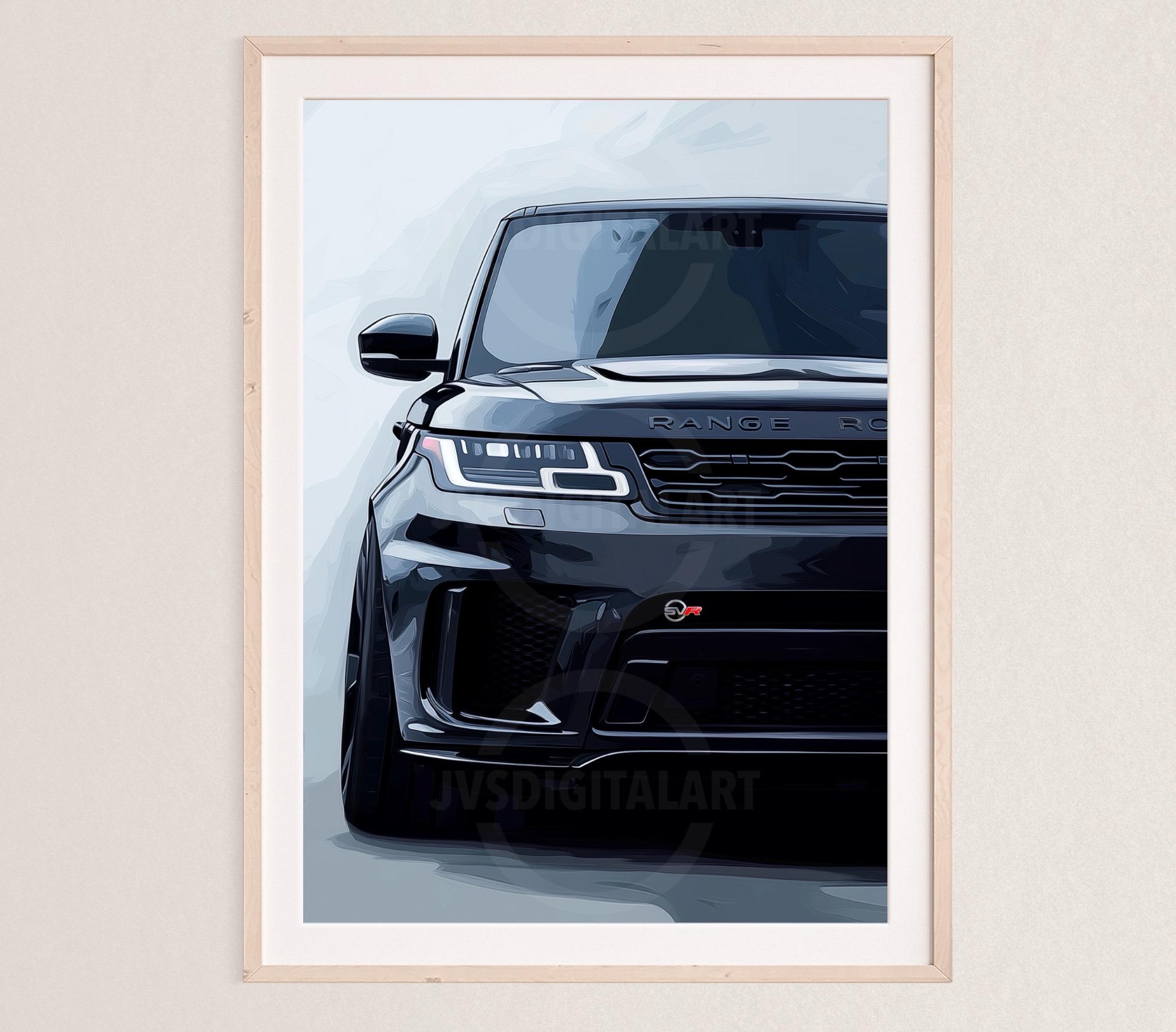 レンジローバースポーツ　ポスター Amazon.com: Poster Range Rover Sport White Land Car Canvas