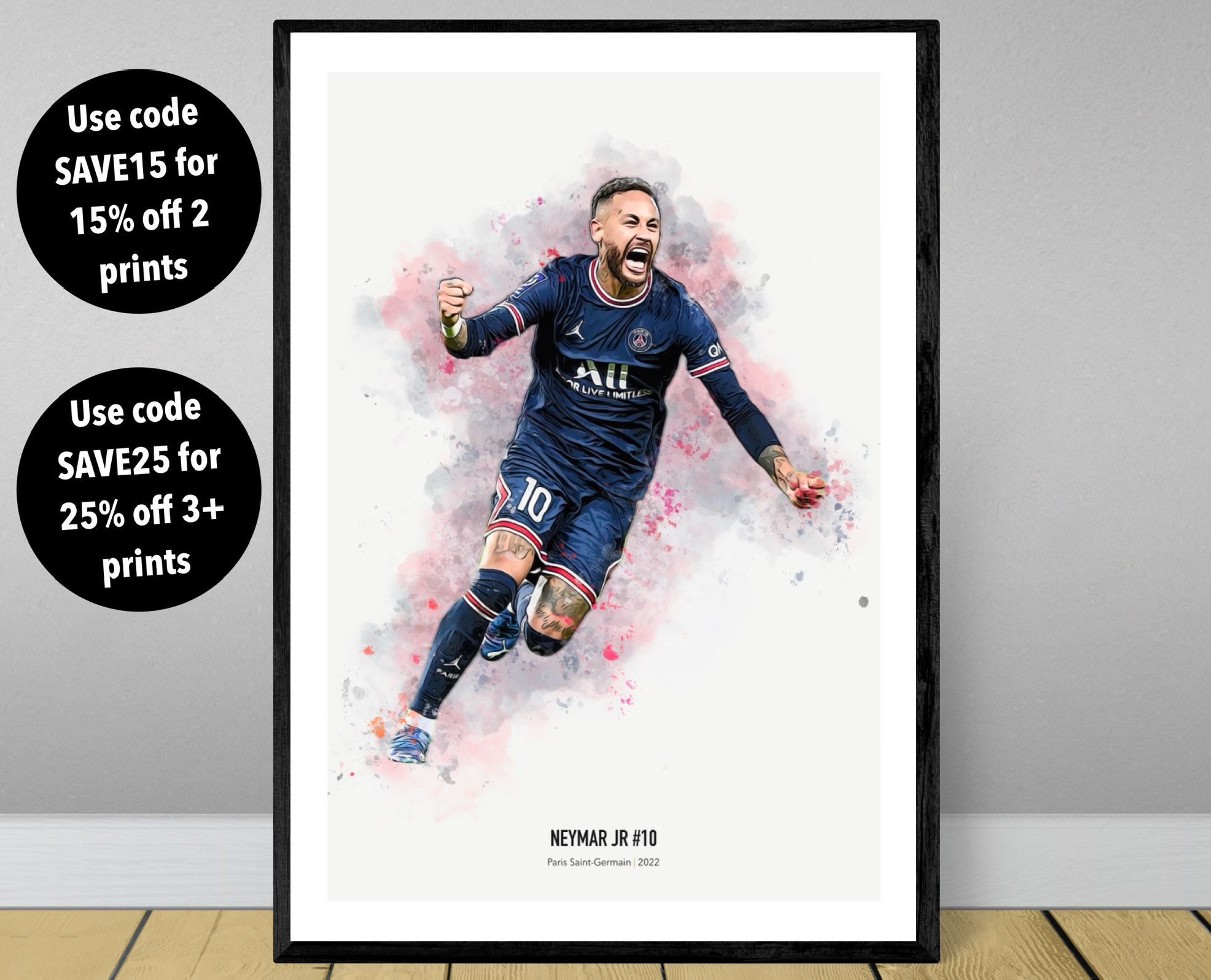 Neymar Poster Neymar Poster Neymar Print Paris - Etsy Denmark