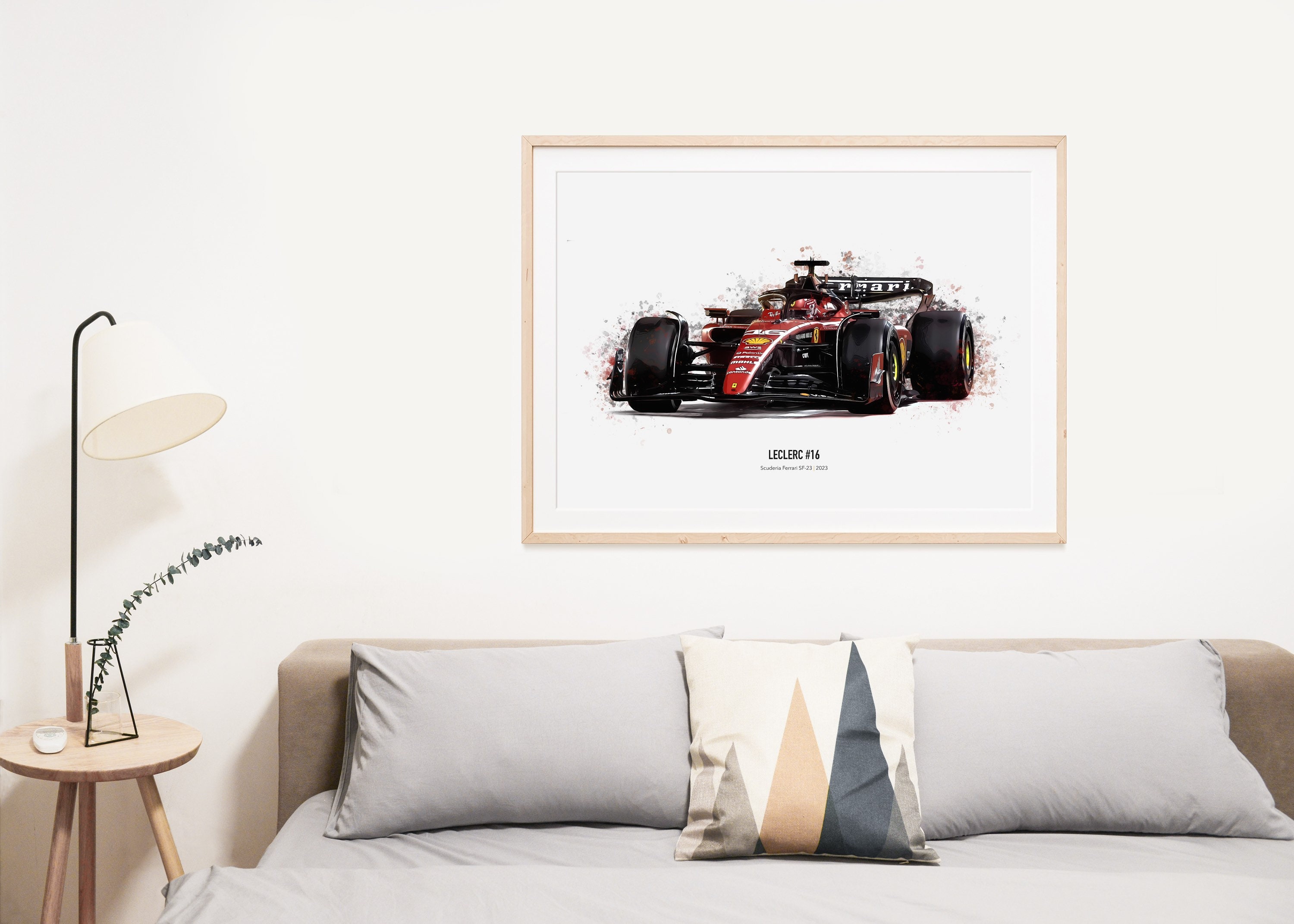 2023 Leclerc Ferrari F1 SF-23 Art Poster Print, Formula 1 Poster, Charles Leclerc  Poster, Ferrari Poster, Formula 1 Gift, Ferrari F1 Poster 