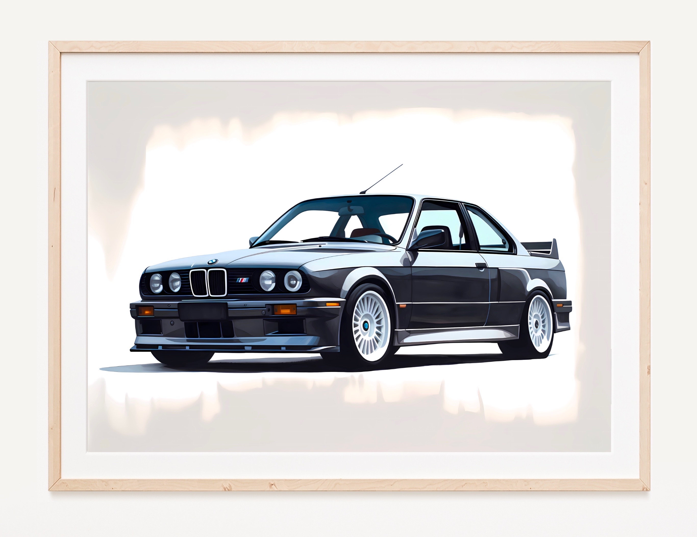 BMW M3 poster print, BMW poster, M3 print, car poster, supercar poster,  abstract car all art