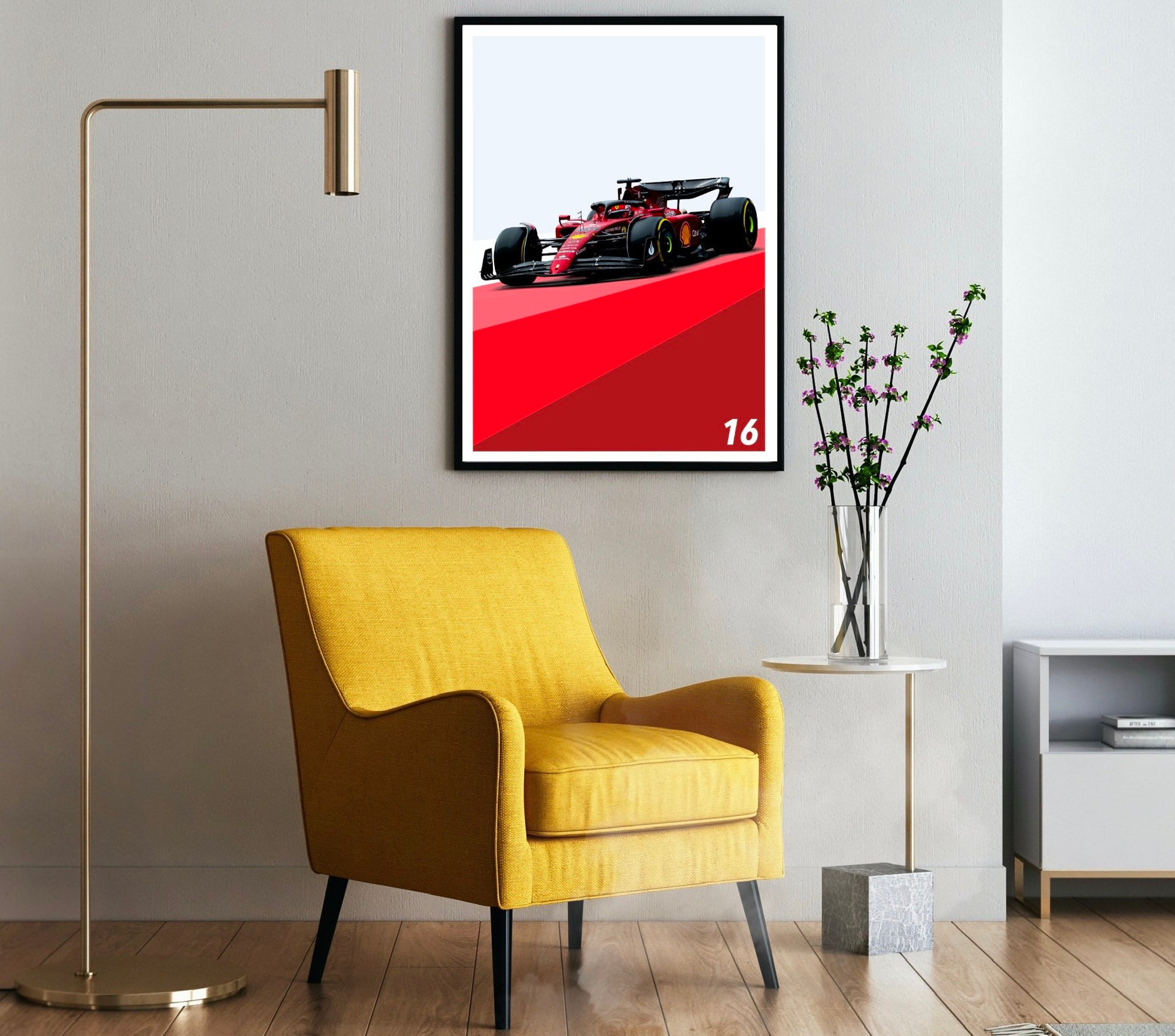 Discover Leclerc 2022 Ferrari F1 75 poster print, Formula 1 poster, Car poster, Charles Leclerc Poster, Car gift, Formula 1 gift, Ferrari F1 poster