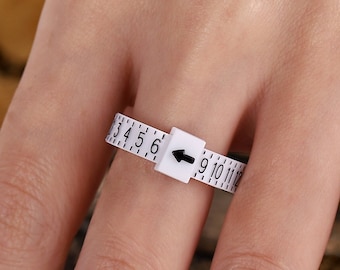 Ringmeter - verstelbare ringmeter - standaard meetinstrument in hele en halve maten - ringmaatmeter - vind je ringmaat voor dames en heren