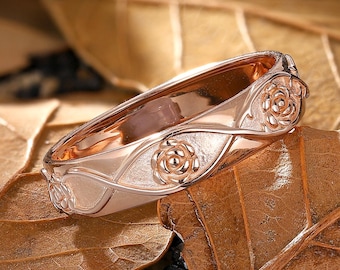 Bague De Fiançailles Fleur En Perle D'eau Douce Et Moissanite - Plaquée Or Jaune 14k, Taille Personnalisable | Bijou Handmade Ahansh_jewels