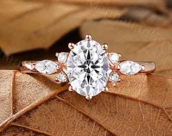 Lab Grown Diamond Ring - 18K Engagement Ring - Elegant Promise Ring by ManhattanBox