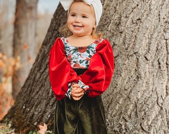 Holiday Floral Jumpsuit. Floral Velvet Jumpsuit. New Jumpsuit. Children Outfit. Children Holiday Outfit. Christmas Floral.