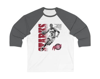 NDN All-Star #66 - John Starks 3/4 Sleeve Baseball Tee