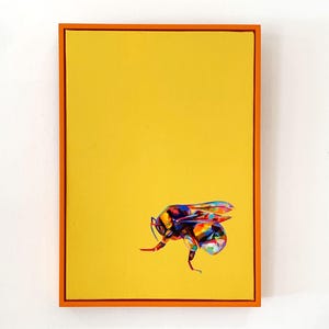 Original framed painting of bumblebee