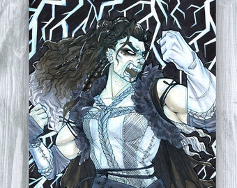 Yasha fan art Mighty Nein large silver foil print