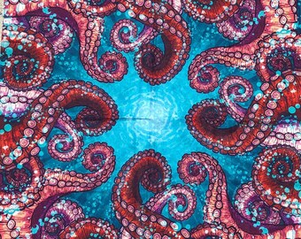 Kraken Octopus Tentacle Underwater Ocean Bandanas for dogs pets fursuits