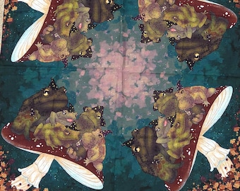 Magic Toads and Frogs Mushroom Bandanas for dogs pets fursuits