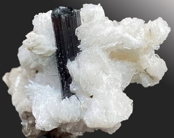 101g Black Quartz in Cleavelandite Matrix Spellwork Minerals Metaphysical Decor Arkansas Crystal Crystal Healing Raw Stone
