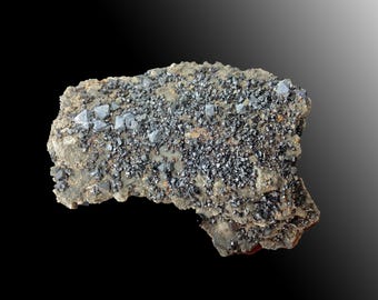 Octahedral Galena & Sphalerite Mineral Specimen: Mid Continent Mine, Kansas USA 16cm, USA10