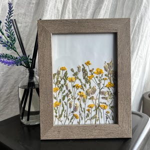 Handpressed wildflower frame | Real flower wall art | herbarium pressed art | mixed flowers art | botanical art frame