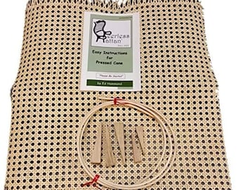 Cane Webbing Chair Seat Replacement Repair Kit Breuer 18" x 18" Pre-Woven Mesh Caning Caned