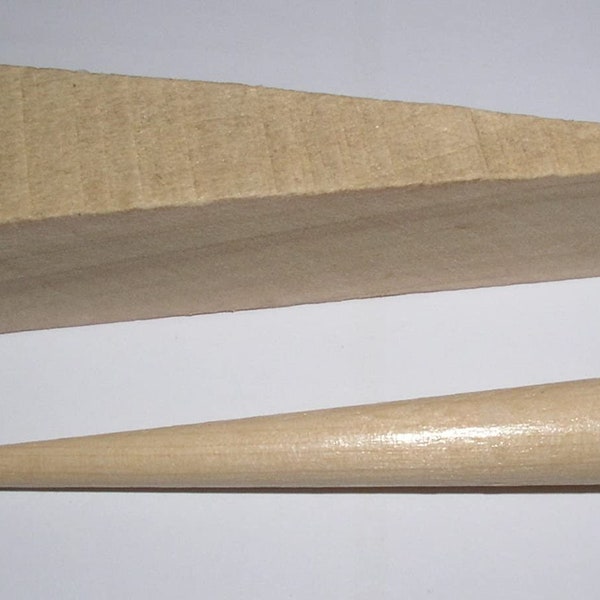 One Wood Wedge & One Wood Peg used in Rush Weaving