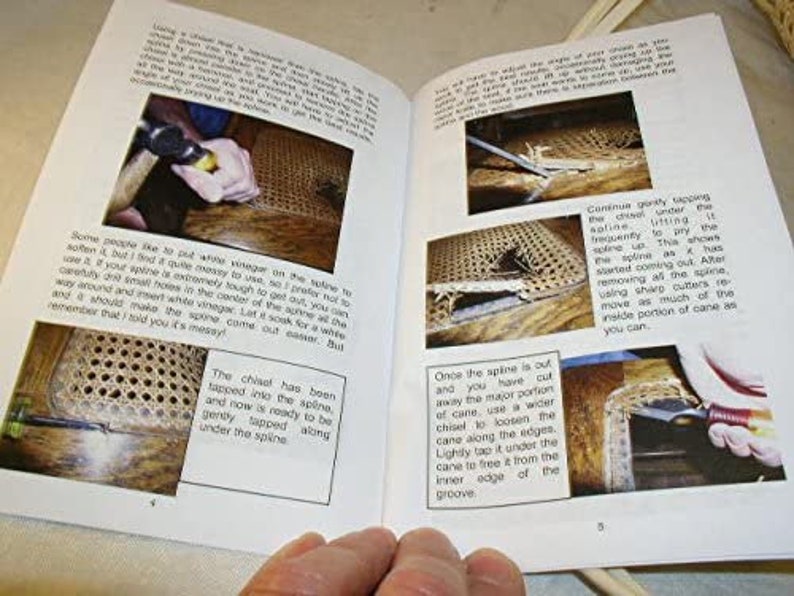 Easy Instructions for Doityourself Pressed Cane Seat Weaving Etsy