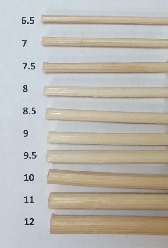 Spline Samples What Size Do You Need? 6-inch Pieces, 10 Sizes