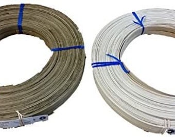 1 Pound Coil of Flat Reed for Basket & Seat Weaving, Choose Natural or Smoked Color, Choose Width, 3/16" 1/4" 3/8" 1/2" 5/8" 3/4"
