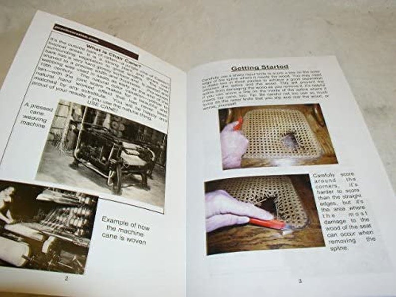 Easy Instructions for Doityourself Pressed Cane Seat Weaving Etsy