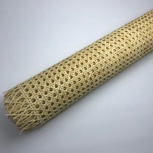 NON BLEACHED Cane webbing Fine Open 1/2" Mesh Pressed Cane 18" or 24" width - Choose your SIZE piece