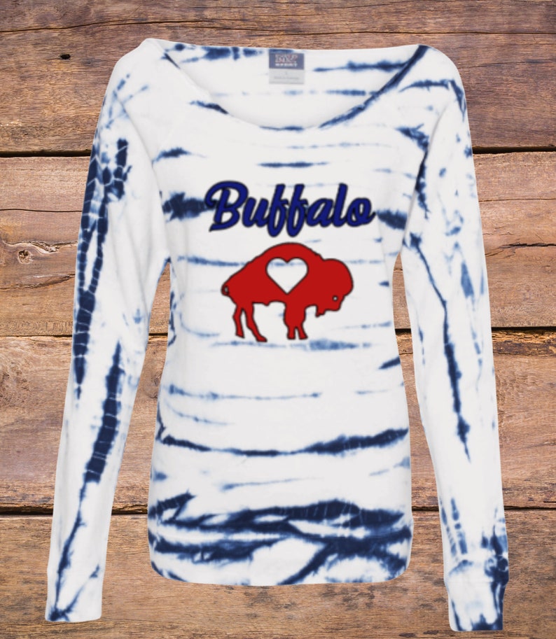 Womens Buffalo Bills Glitter Tie Dye Slouchy Sweatshirt - Etsy