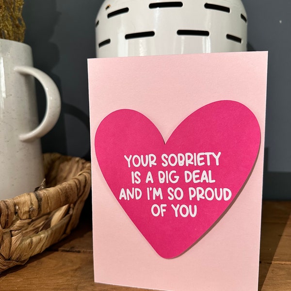 Sober Encouragement, Sobriety Card, Sobriety, Sobriety Card, Sober, Recovery Card, Soberversary