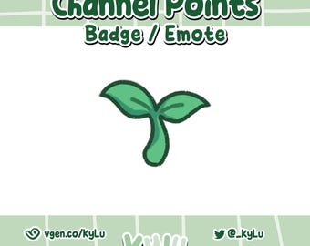 Sprout Channel Points Badge/Emote for Twitch & Discord (Digital Download)
