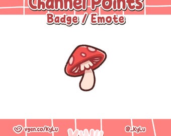 Mushroom Channel Punkte Abzeichen: Twitch & Discord Emote (Digitaler Download)