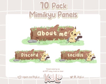Mimikyu Twitch Panels | Cottagecore Stream Decoration (Digital Download)