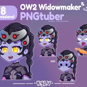 Widowmaker Overwatch 2 Premade Pngtuber 8ausdrücke || Twitch Streamer || Discord Reaktive Bilder || Ob || Veadotube Mini