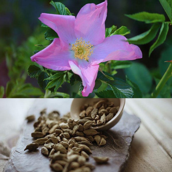 Wild Rose petal and cardamom tea